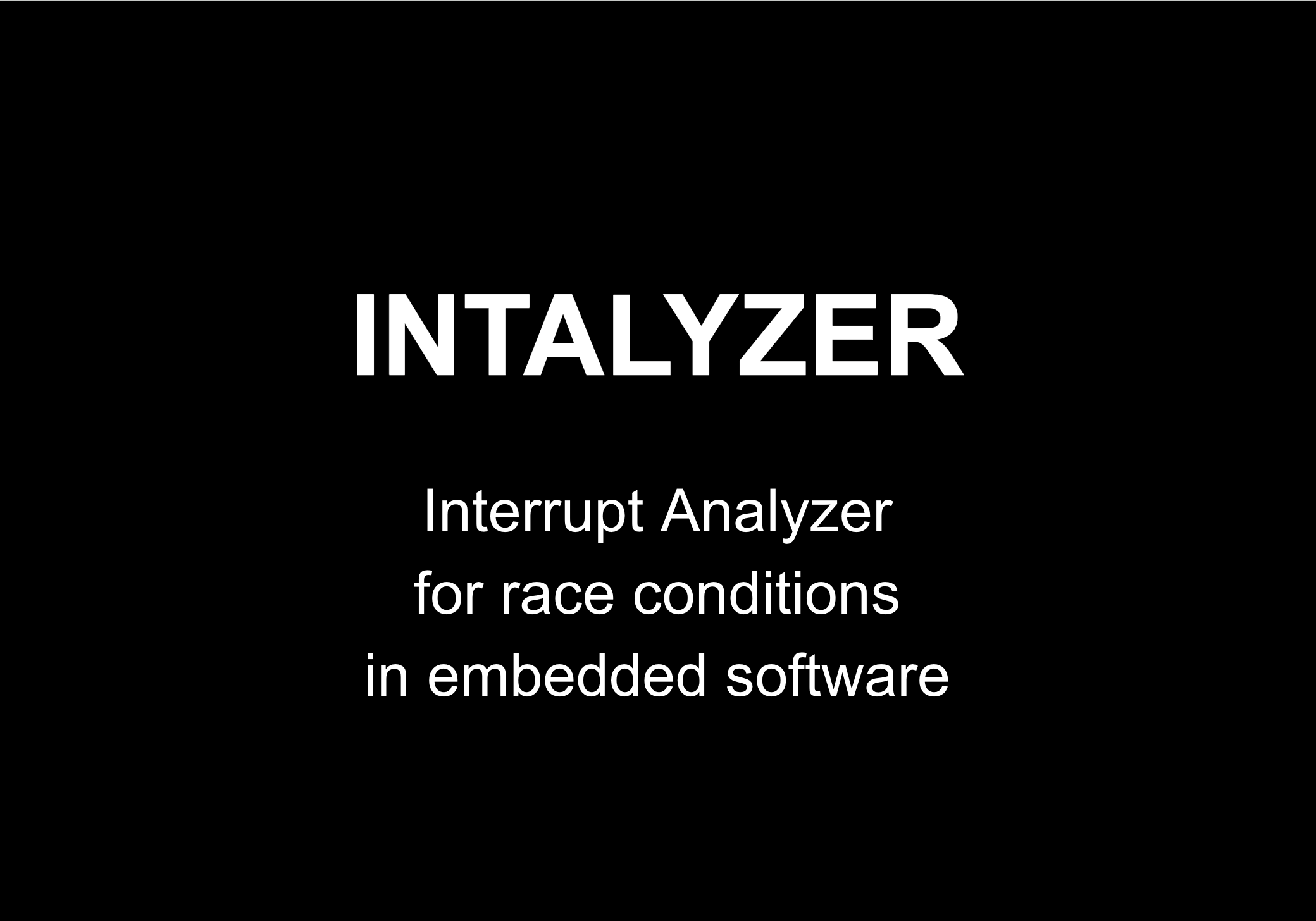Walid Belbach Intalyzer Static Analysis Race Detection Tool